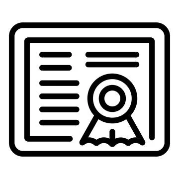 Tablet education icon outline vector. Children school Ilustração Stock