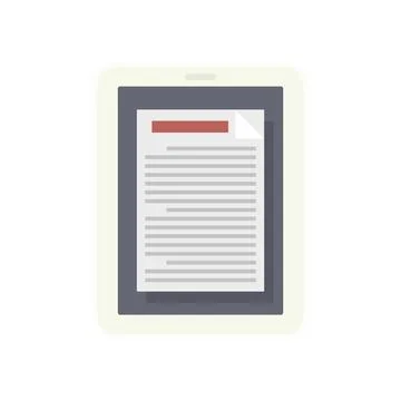 Tablet estimator icon flat isolated Stock-Illustration