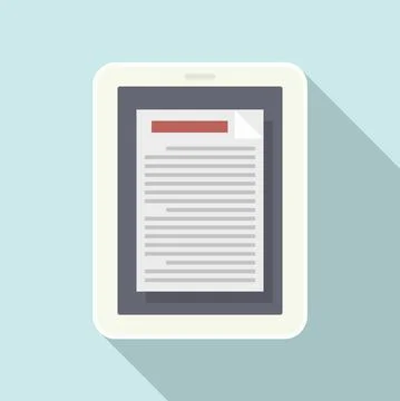 Tablet estimator icon, flat style Stock-Illustration