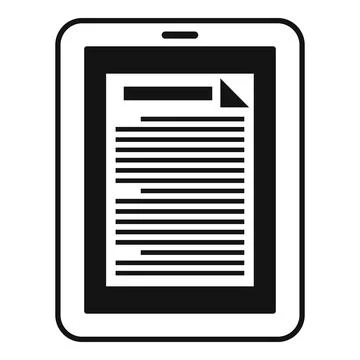 Tablet estimator icon, simple style Stock-Illustration
