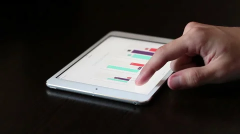 Tablet Financial Analysis 8 Stock Footage 41604052