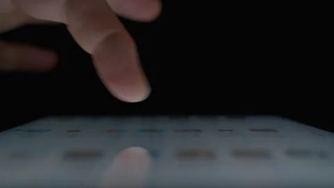 Tablet Finger Scroll. Close-up. Video stock 262984546