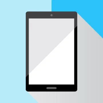 Tablet flat design vector Stock Illustration