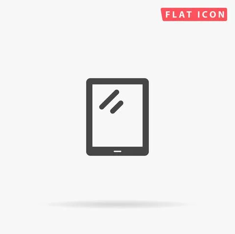 Tablet flat vector icon Stock Illustration
