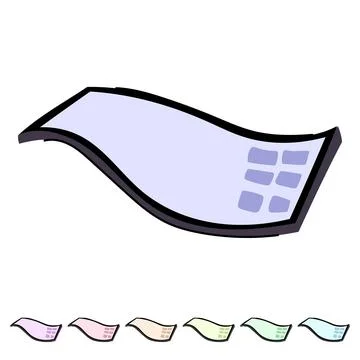 Tablet flexible screen vector cartoon graphic Stock-Illustration