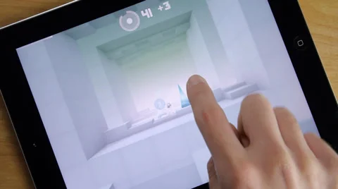 Tablet Game Touchscreen Device Stock Footage 36683269