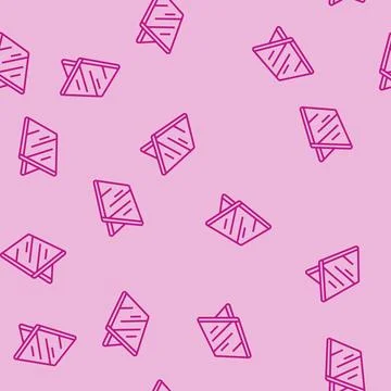 Tablet gaming line seamless pattern Stock Illustration