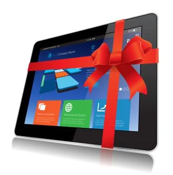 Tablet gift Stock Illustration