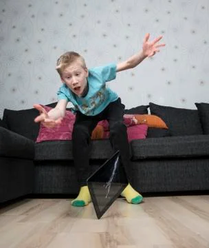 Tablet going down Stock Photos