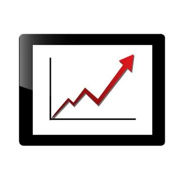 Tablet with graph Stock Photos