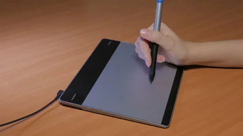 Tablet for graphics 4k Stock Footage 56513291