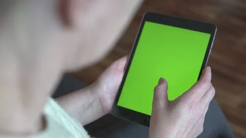 Tablet with Green Screen and Chroma Key Closeup. Stock-Footage 170988241