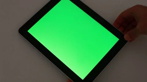 Tablet - green screen Stock Footage 8665451