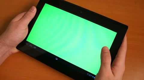 Tablet Green Screen Stock Footage