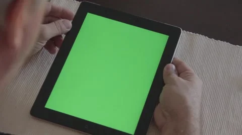 Tablet green screen portrait mode 스톡 동영상 47780850