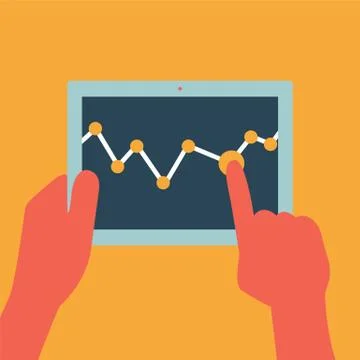 Tablet in hand. Stock Illustration