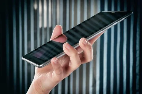 Tablet in the hand Stock Photos