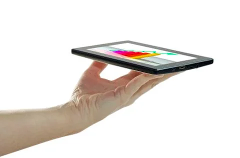 Tablet in the hand Stock Photos