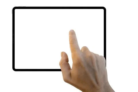 A tablet on the hand 스톡 사진