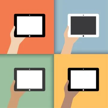 Tablet in hands Stock Illustration