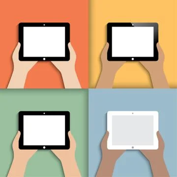 Tablet in hands Stock Illustration