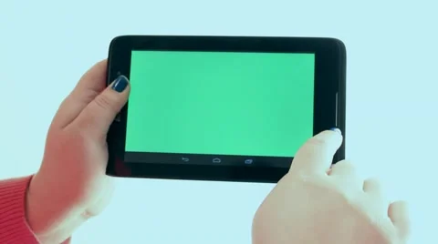 The tablet in the hands of women Stock Footage 61075586