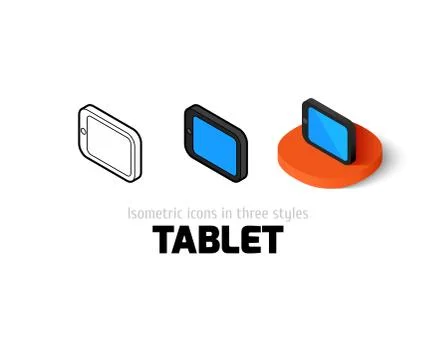Tablet icon in different style Illustrazione stock