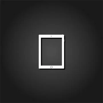 Tablet icon flat. Stock Illustration