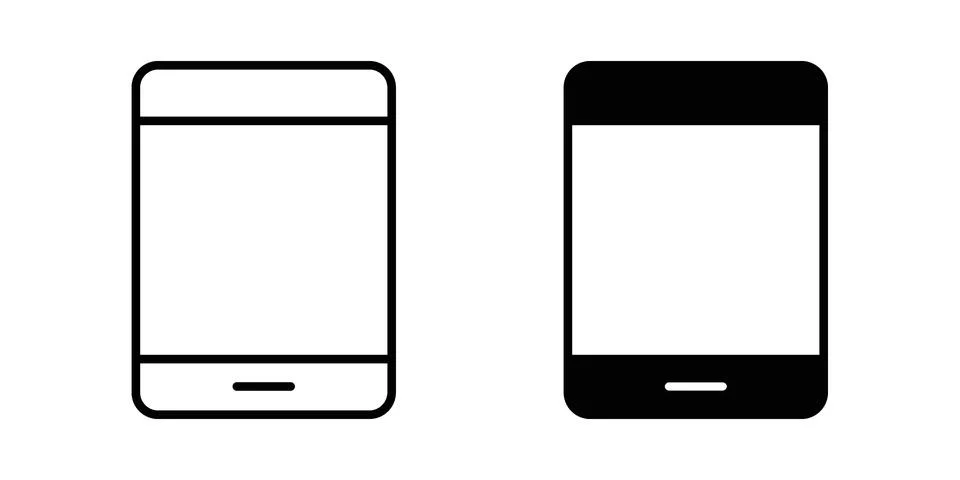 Tablet icon Illustration set. Vector Eps10 for apps Stock Illustration