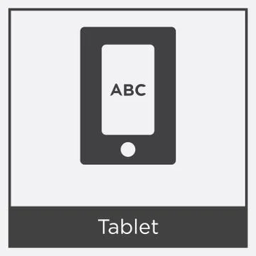Tablet icon isolated on white background Illustrazione stock gratuita