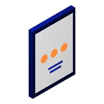 Tablet icon, isometric style Stock Illustration