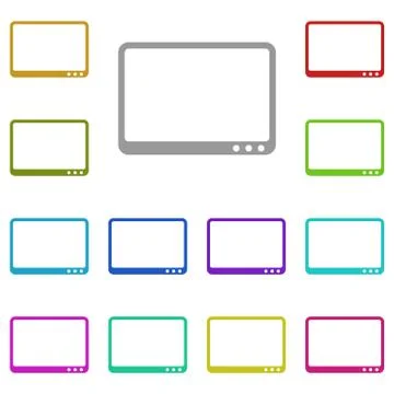 Tablet icon in multi color. Simple glyph vector of Technology set for UI and  Stock Illustration