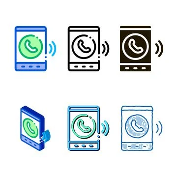 Tablet icon series vector outline Stock-Illustration