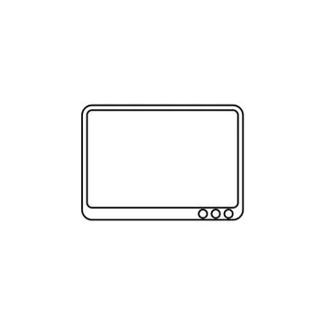 Tablet icon. Simple outline vector of technology set for UI and UX, website o Stock Illustration