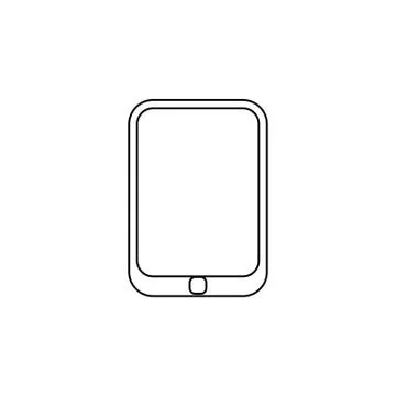 Tablet icon. Simple outline vector of technology set for UI and UX, website o Illustrazione stock