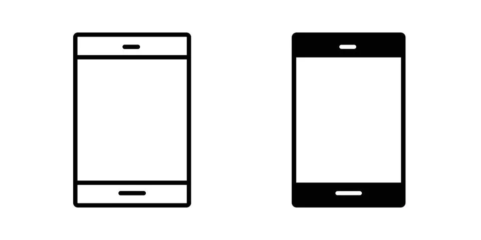 Tablet icon symbol  illustration bundle in black colour Stock Illustration