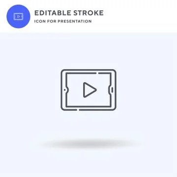 Tablet icon vector, filled flat sign, solid pictogram isolated on white, logo Stock Illustration