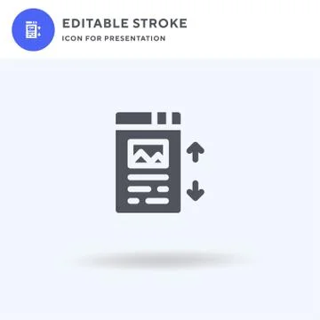 Tablet icon vector, filled flat sign, solid pictogram isolated on white, logo 스톡 일러스트