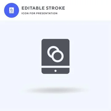 Tablet icon vector, filled flat sign, solid pictogram isolated on white, logo 스톡 일러스트