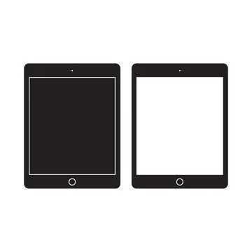Tablet icon Vector Illustration. Mobile Flat Sign. Stock Illustration
