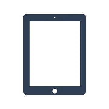 Tablet icon on the white background. Stock vector illustration eps10. Pixel Stock Illustration