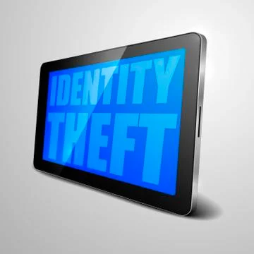 Tablet Identity Theft Stock Illustration