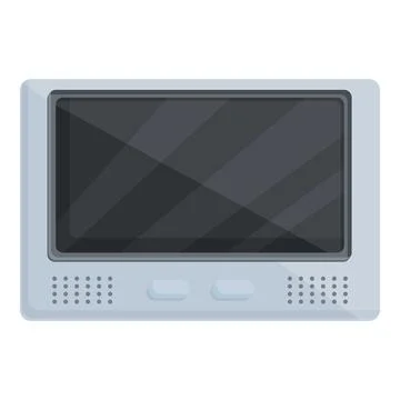 Tablet intercom icon cartoon vector. Video door Stock Illustration