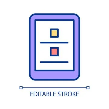 Tablet interface RGB color icon 스톡 일러스트
