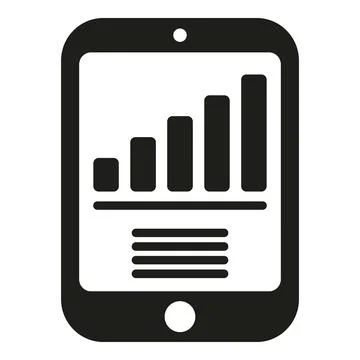 Tablet invest icon simple vector. Success finance Illustrazione stock