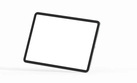 Tablet, isolated on 3d background white ipad tablet pc Stock Illustration