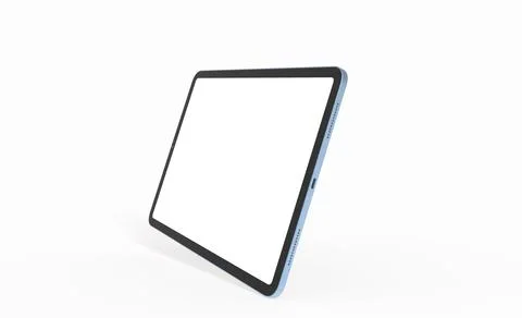 Tablet, isolated on 3d background white iPad tablet pc Stock Illustration