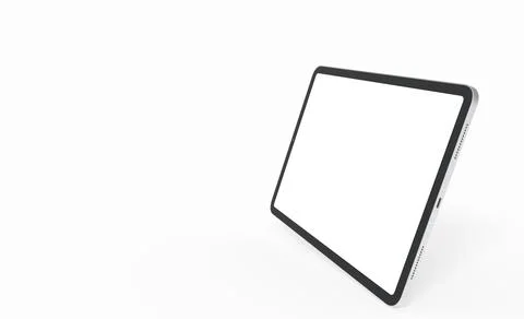 Tablet, isolated on 3d background white iPad tablet pc Stock Illustration