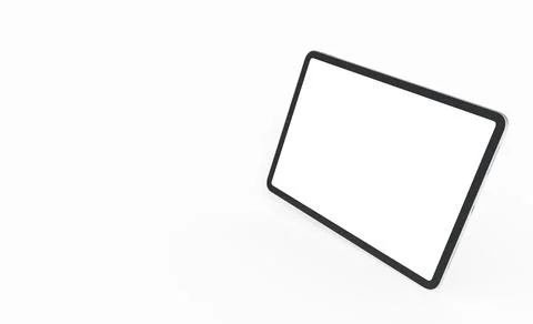 Tablet, isolated on 3d background white iPad tablet pc Stock Illustration
