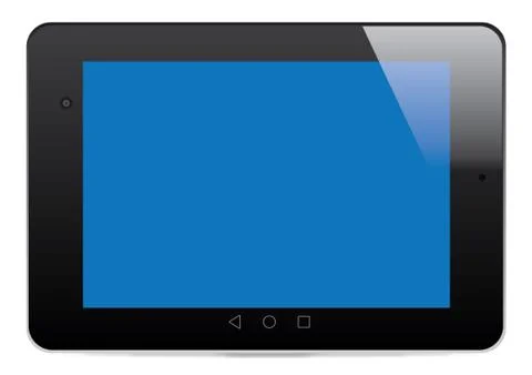 Tablet with Isolated Screen Image Stock-Illustration